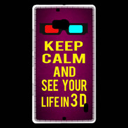 Coque Nokia Lumia 930 Keep Calm and See your life 3D Rose