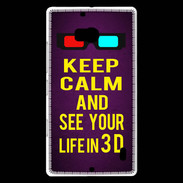 Coque Nokia Lumia 930 Keep Calm and See your life 3D Violet