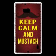 Coque Nokia Lumia 930 Keep Calm and Mustach Rouge