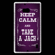 Coque Nokia Lumia 930 Keep Calm and Take Jack Violet