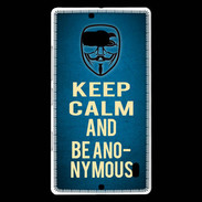 Coque Nokia Lumia 930 Keep Calm and Be Anonymous Bleu