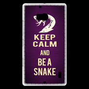 Coque Nokia Lumia 930 Keep Calm and Be a Snake Violet
