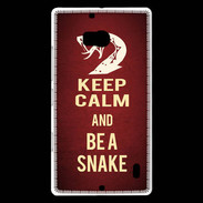Coque Nokia Lumia 930 Keep Calm and Be a Snake Rouge