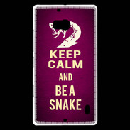 Coque Nokia Lumia 930 Keep Calm and Be a Snake Rose