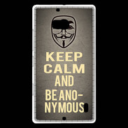 Coque Nokia Lumia 930 Keep Calm and Be Anonymous Gris