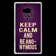 Coque Nokia Lumia 930 Keep Calm and Be Anonymous Violet