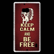 Coque Nokia Lumia 930 Keep Calm and Be Free Rouge