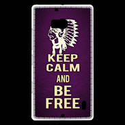 Coque Nokia Lumia 930 Keep Calm and Be Free Violet