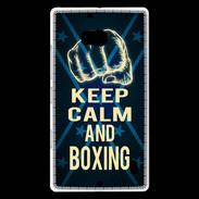 Coque Nokia Lumia 930 Keep Calm and Boxing Bleu