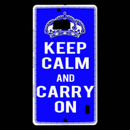 Coque Nokia Lumia 930 Keep Calm and Carry on Bleu