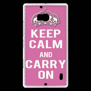 Coque Nokia Lumia 930 Keep Calm and Carry on Rose