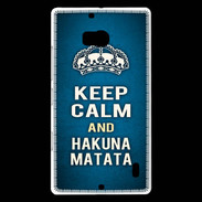 Coque Nokia Lumia 930 Keep Calm and Hakuna Matata Bleu