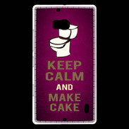 Coque Nokia Lumia 930 Keep Calm and Make cake Rose