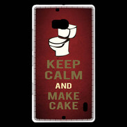 Coque Nokia Lumia 930 Keep Calm and Make cake Rouge