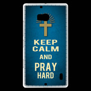 Coque Nokia Lumia 930 Keep Calm and Pray Christian Bleu