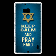 Coque Nokia Lumia 930 Keep Calm and Pray jewish BLeu
