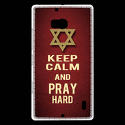 Coque Nokia Lumia 930 Keep Calm and Pray jewish Rouge