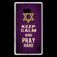 Coque Nokia Lumia 930 Keep Calm and Pray jewish Violet