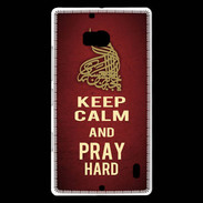 Coque Nokia Lumia 930 Keep Calm and Pray Muslim Rouge