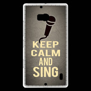 Coque Nokia Lumia 930 Keep Calm and Sing Gris