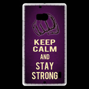 Coque Nokia Lumia 930 Keep Calm and Stay strong Violet