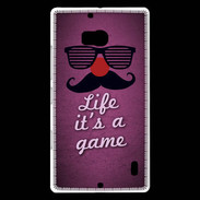 Coque Nokia Lumia 930 Life It's a game Rose ZG