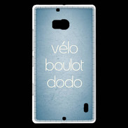 Coque Nokia Lumia 930 Vélo Boulot Dodo Bleu ZG