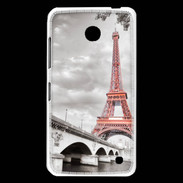 Coque Nokia Lumia 630 Tour Eiffel rouge sur fond en noir et blanc