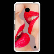 Coque Nokia Lumia 630 Bouche sexy Lesbienne et rouge à lèvres gloss