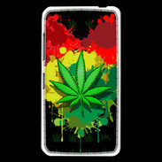Coque Nokia Lumia 630 Feuille de cannabis et cœur Rasta