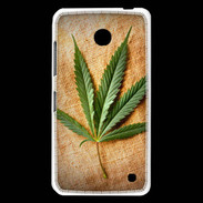 Coque Nokia Lumia 630 Feuille de cannabis sur toile beige