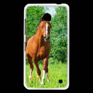 Coque Nokia Lumia 630 Cheval arabe robe marron et blanche