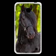 Coque Nokia Lumia 630 Portrait de cheval noir 10