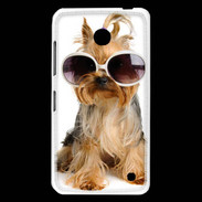 Coque Nokia Lumia 630 Chien Yorkie avec lunette de soleil