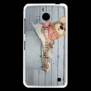 Coque Nokia Lumia 630 Bébé nounours dormant dans une bassine