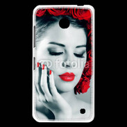 Coque Nokia Lumia 630 Vernis rouge et roses esthétisme