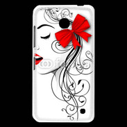 Coque Nokia Lumia 630 Visage glamour noir et rouge