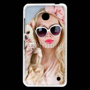 Coque Nokia Lumia 630 Femme glamour avec chihuahua