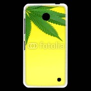 Coque Nokia Lumia 630 Feuille de cannabis sur fond jaune 2