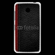 Coque Nokia Lumia 630 Effet cuir noir et rouge