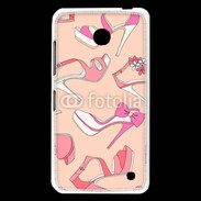 Coque Nokia Lumia 630 Fond rose chaussures 