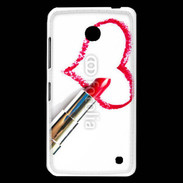 Coque Nokia Lumia 630 Coeur avec rouge à lèvres