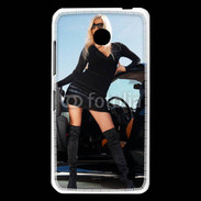 Coque Nokia Lumia 630 Femme blonde sexy voiture noire