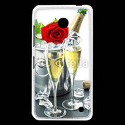 Coque Nokia Lumia 630 Champagne et rose rouge