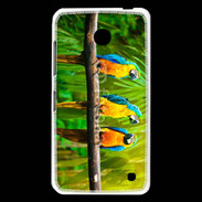 Coque Nokia Lumia 630 Trois perroquets bleu et jaune