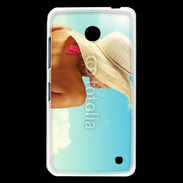 Coque Nokia Lumia 630 Femme à chapeau de plage