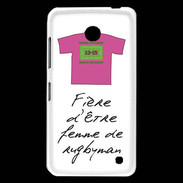 Coque Nokia Lumia 630 Femme de rugbyman Bonus offensif-défensif Blanc