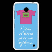Coque Nokia Lumia 630 Père de rugbyman Bonus offensif-défensif Bleu