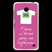 Coque Nokia Lumia 630 Père de rugbyman Bonus offensif-défensif Rose