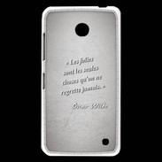Coque Nokia Lumia 630 Les Folies Gris Citation Oscar Wilde